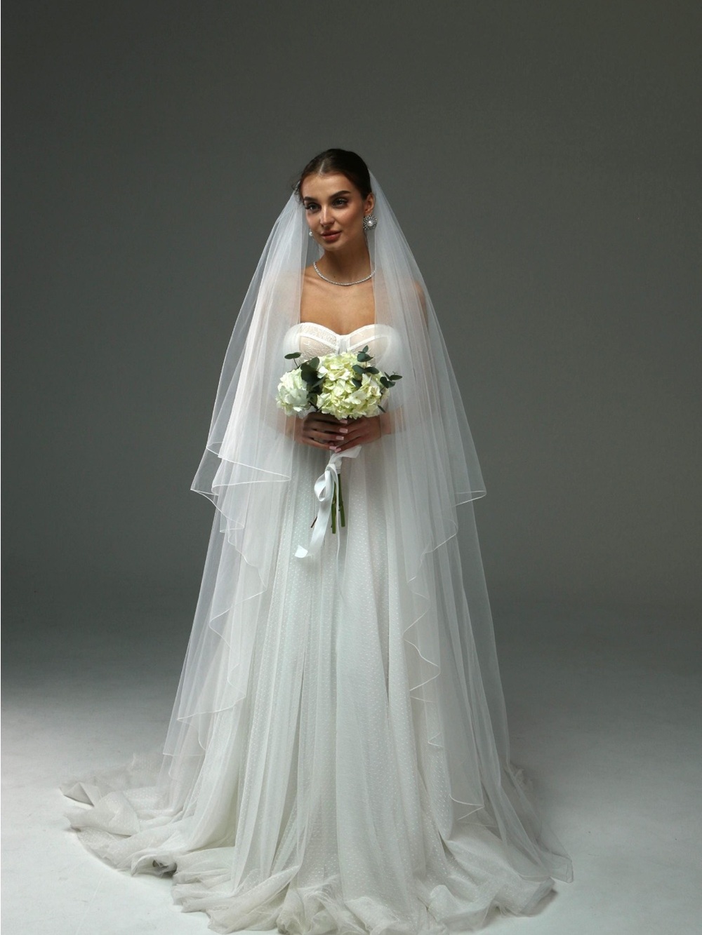 Ivory Veil for Wedding - Picture 4 of 6